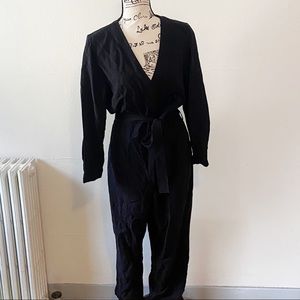 Everlane The Drape Jumpsuit in Black, Size 14